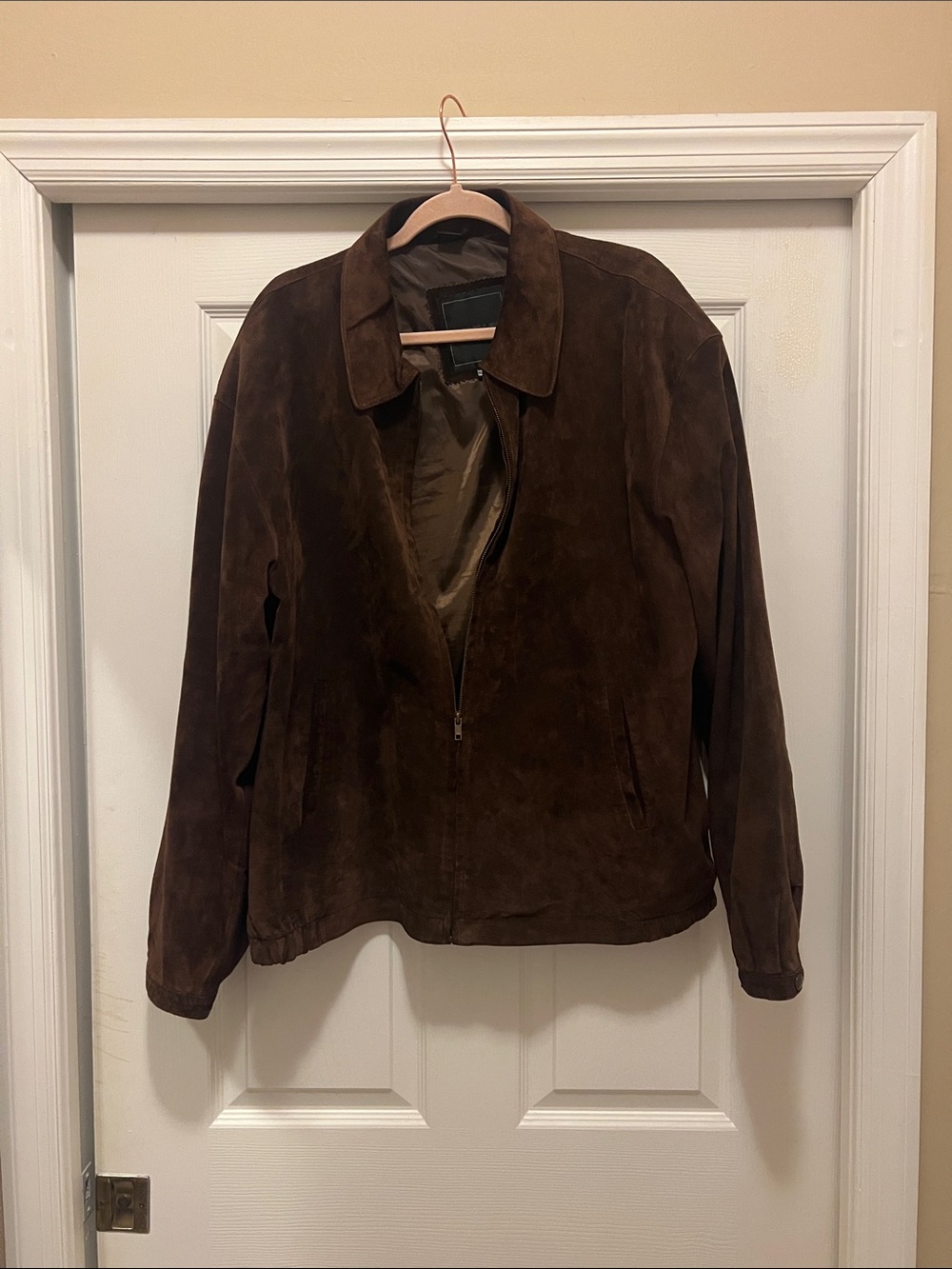 Excelled 2x Womens Brown Suede Zip-Front Jacket ♋️